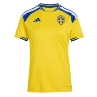 Camiseta Suecia Primera Equipación Replica Mundial 2026 para mujer mangas cortas